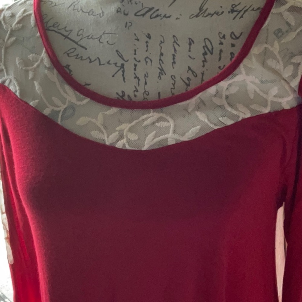Red high lo dress or tunic. - Picture 2 of 8